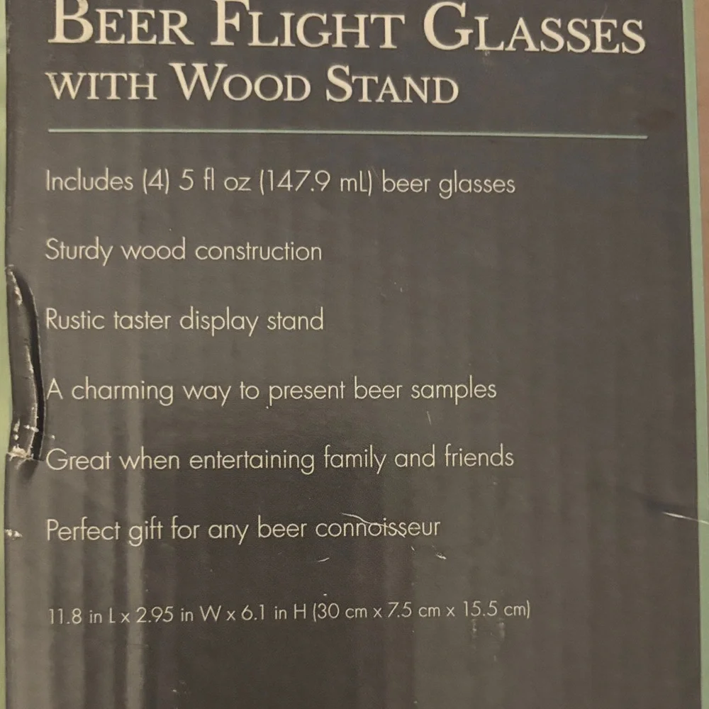 NIB Wooden Beer Tasting Flight